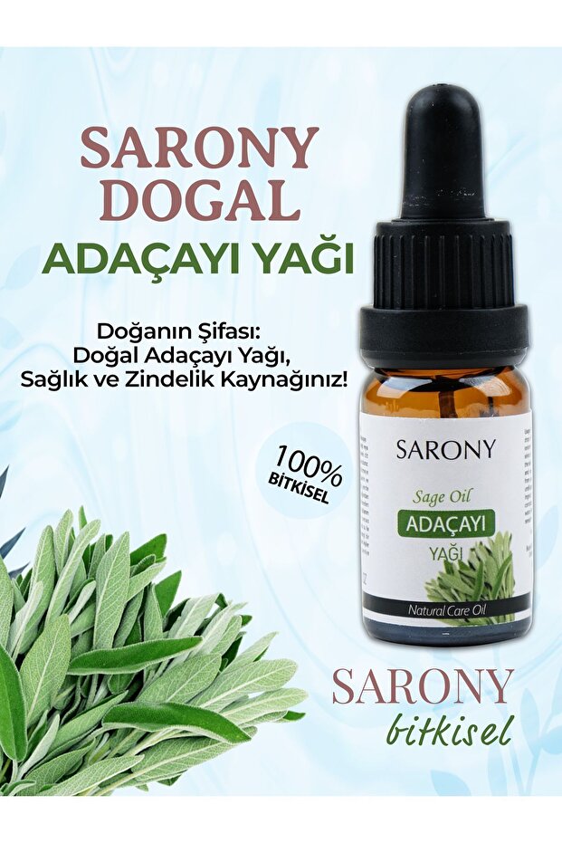 %100 Doğal Bitkisel Adaçayı Yağı 10ml