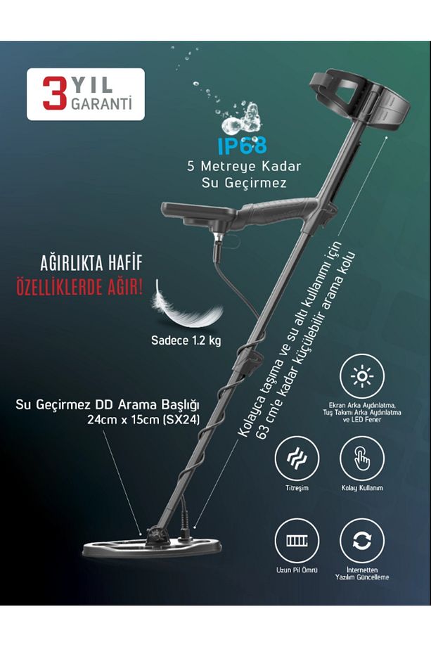 Nokta Simplex Lite Metal Dedektörü Su Geçirmez Altın Arama - 6
