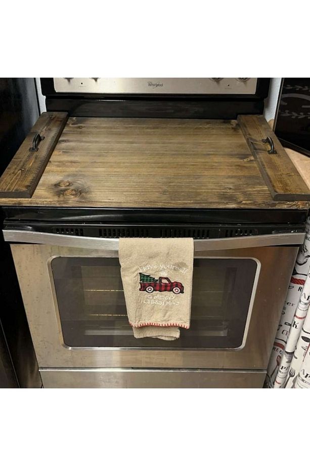 Sadece Ahşap Üst Kapak, Set Üstü Ocak Üst Kapağı - Büyük Ahşap Tepsi , Servis Tepsisi - 2