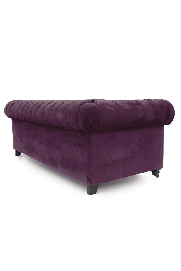 Chester Koltuk Mor Kadife - 4