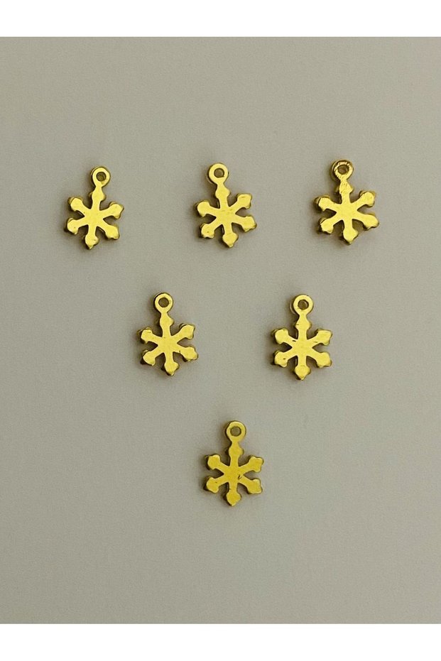 Gold Snowflake Plexi Snowflake Needlework, Evening Dress and Halay Handkerchief Hand Embroidered Plastic Sequins 9mm. 15Gr.