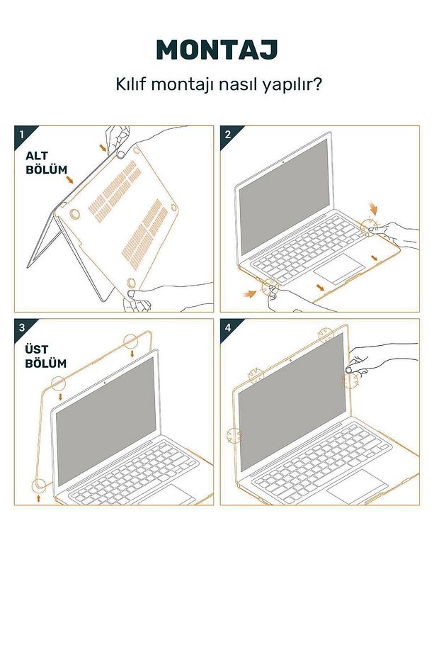 Macbook Pro 13 M1 M2 2016-2019 A1706/A1708/A1989/A2159 Koruma Kapak Kılıf - 4