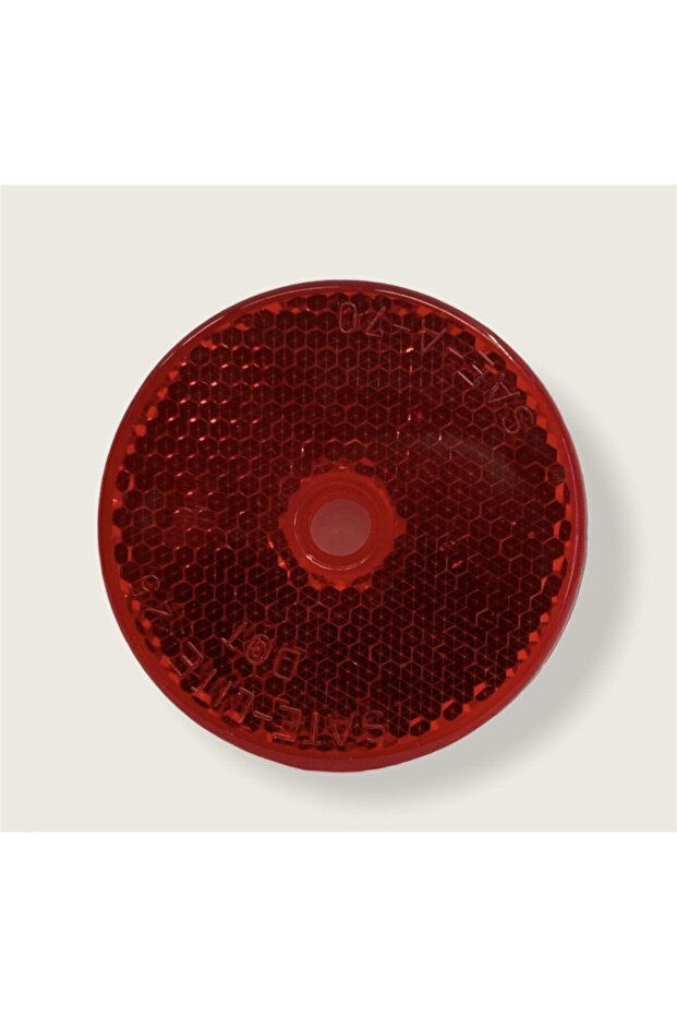 Red Screw-On Round Plastic Reflector 1St Quality Cat Eye Caravan/Van/Trailer