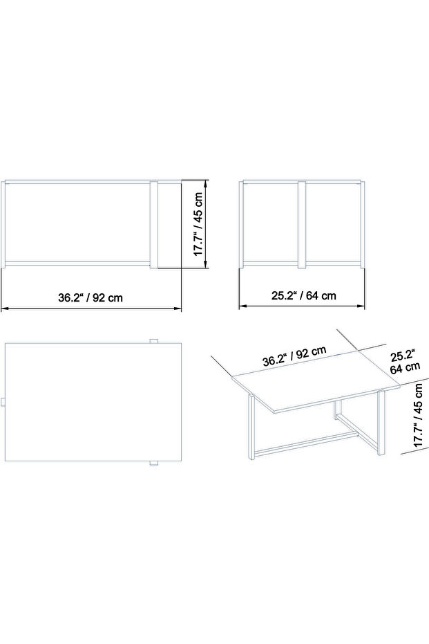 MERİDETHS ORTA SEHPA GOLD - 5