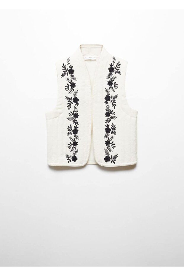 Çiçek işlemeli yelek - 2
