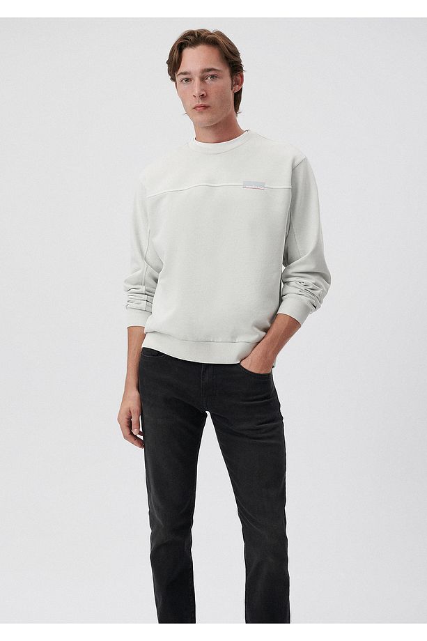 Bisiklet Yaka Gri Sweatshirt 0S10023-80618 - 1