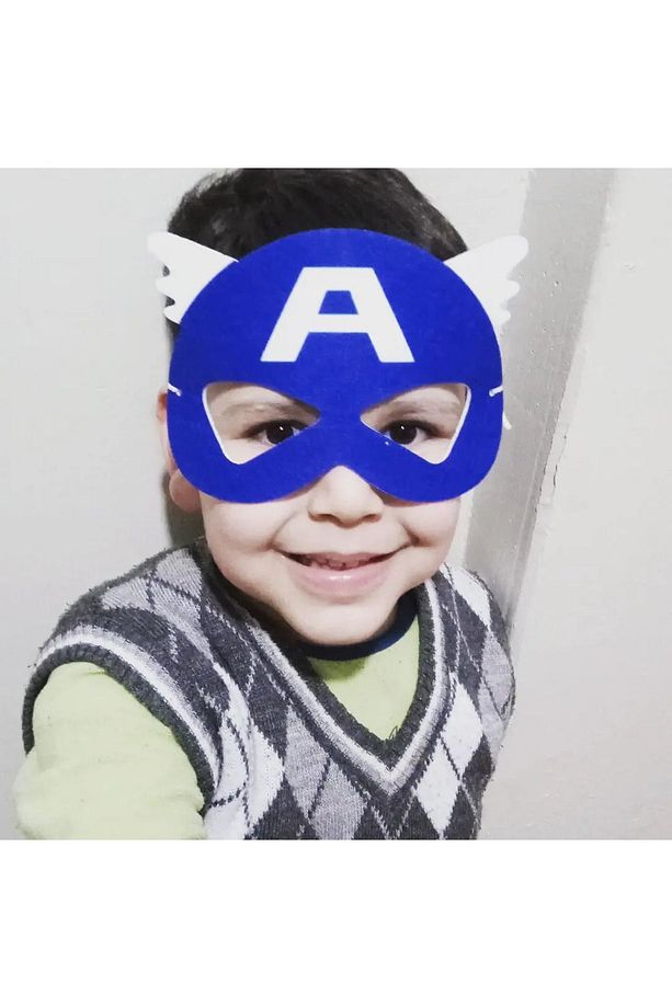 Figür Karakter Maske 6 Lı, Örümcek Adam, Batman, Hulk, Superman,kaptan Amerika, Demir Adam - 4