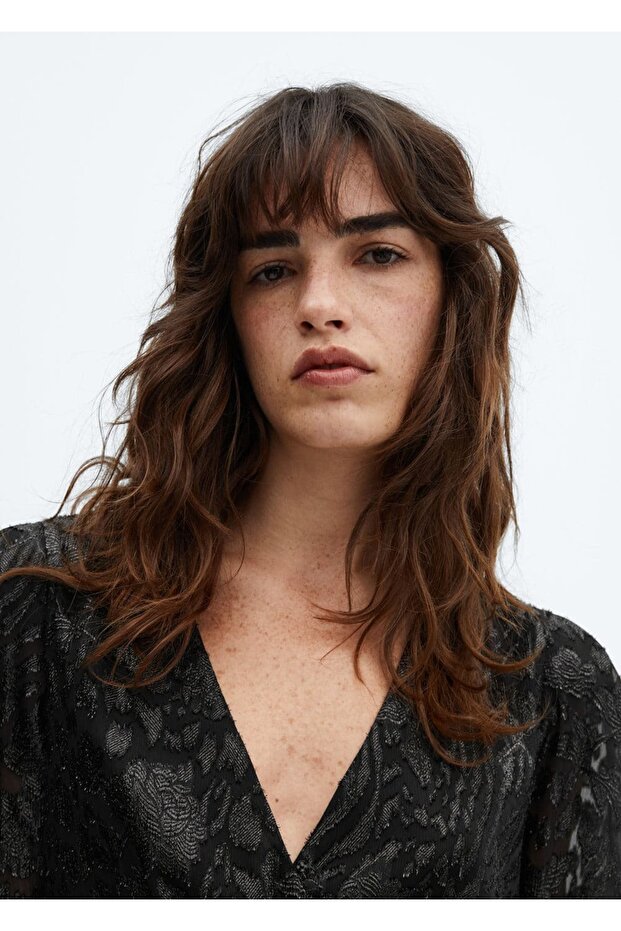 Lureks jakarlı elbise - 7