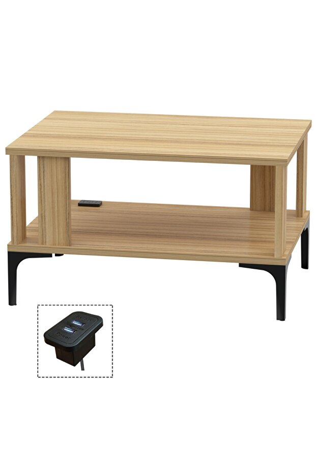 Modern Coffee Table with USB Port & Storage - Coco Bolo, Durable & Stylish for Any Room