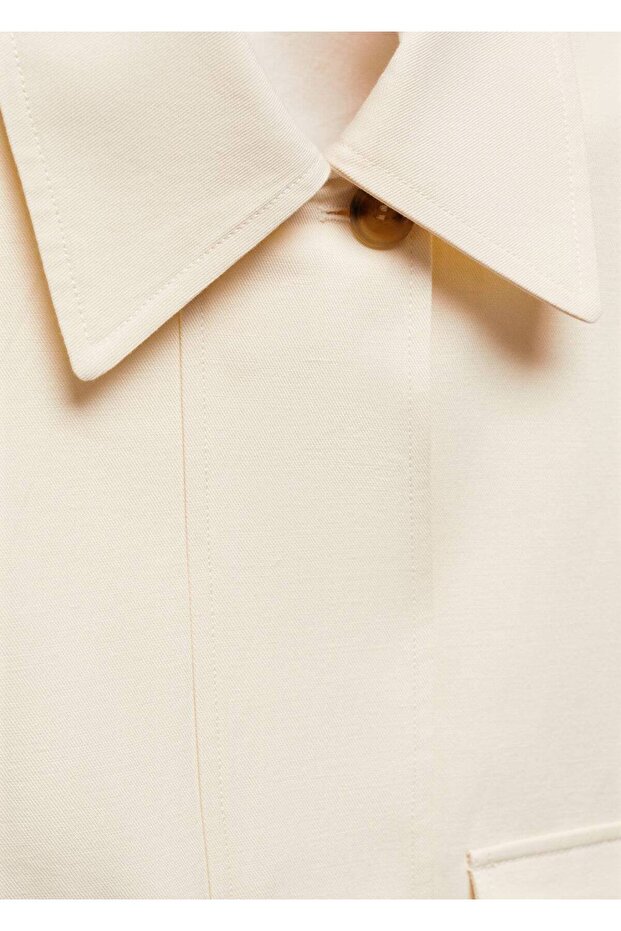 Cepli Ve Düğme Detaylı Ceket - 5