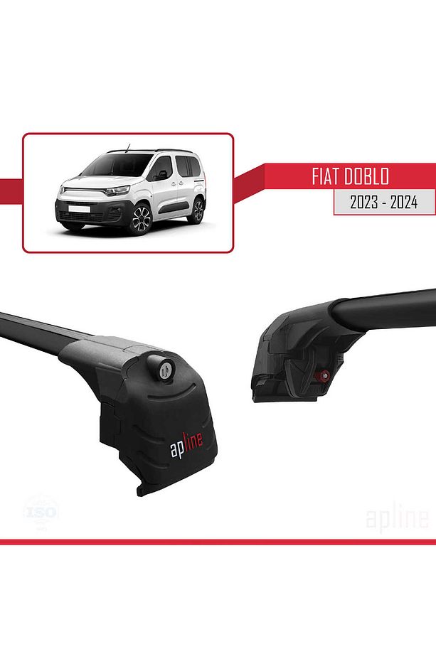Fiat Doblo 2023 ve Sonrası ile uyumlu ACE-2 Ara Atkı Tavan Barı SİYAH - 5