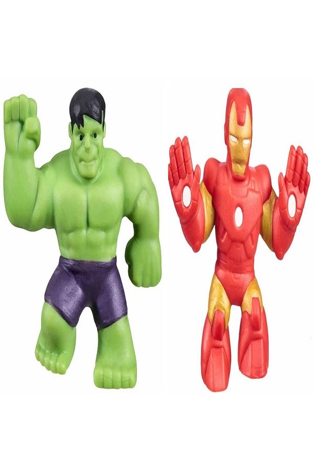 Goojitsu Marvel Minis Hulk Yeşil Dev Ve Iron Man Demir Adam Set 2 Li Esnek Figür - 1