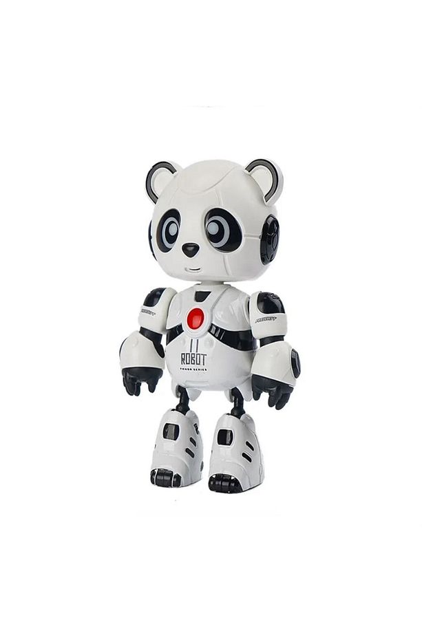 Sevimli Robot Panda Ilk Oyun Arkadaşım Sesli Işıklı Konuşan Ses Tekrar Eden Şarjlı Robot Panda 11 Cm - 4