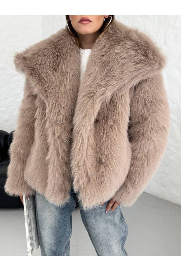 Yakalı Fox Kürk Ceket - 1