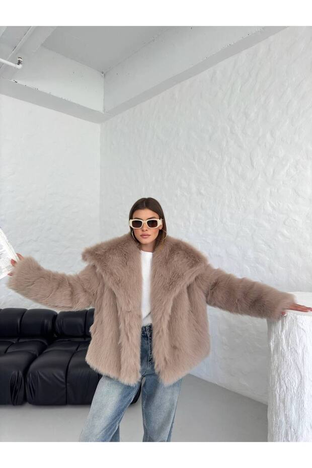 Yakalı Fox Kürk Ceket - 2