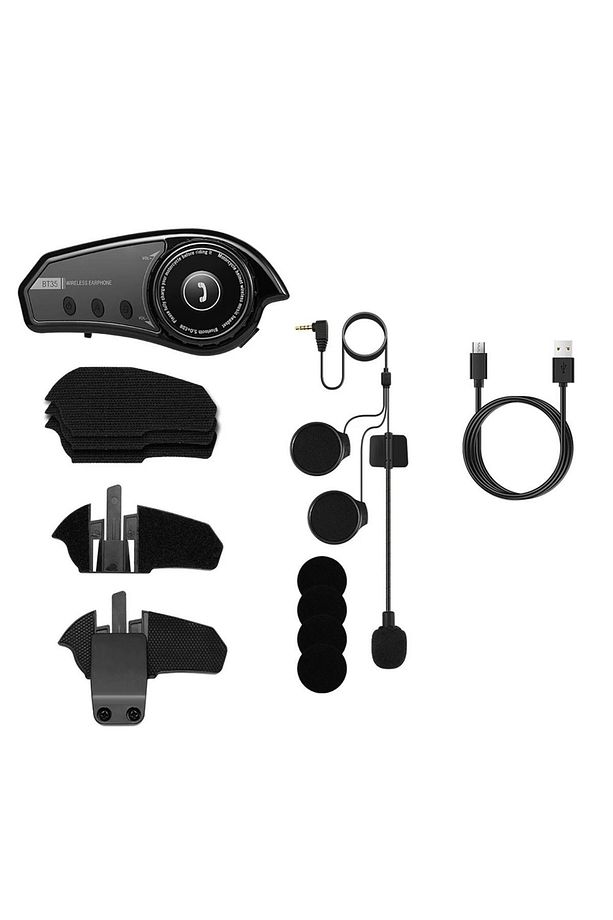 BT35 Rgb Renkli Işıklı ve Yüksek Sesli Bluetooth Kask Intercom /motosiklet Interkom Kulaklık - 5