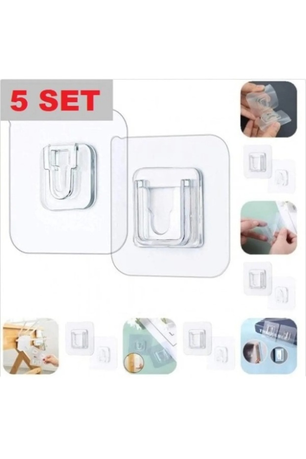 5 Set Snap Clip Item Fixing Hanger