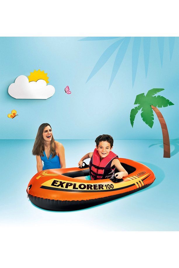 Şişme Binici Bot - Binici Bot Şişme - Deniz Botu -Havuz Botu-Çocuk Botu Explorer 100 - 147x84x36 cm. - 7