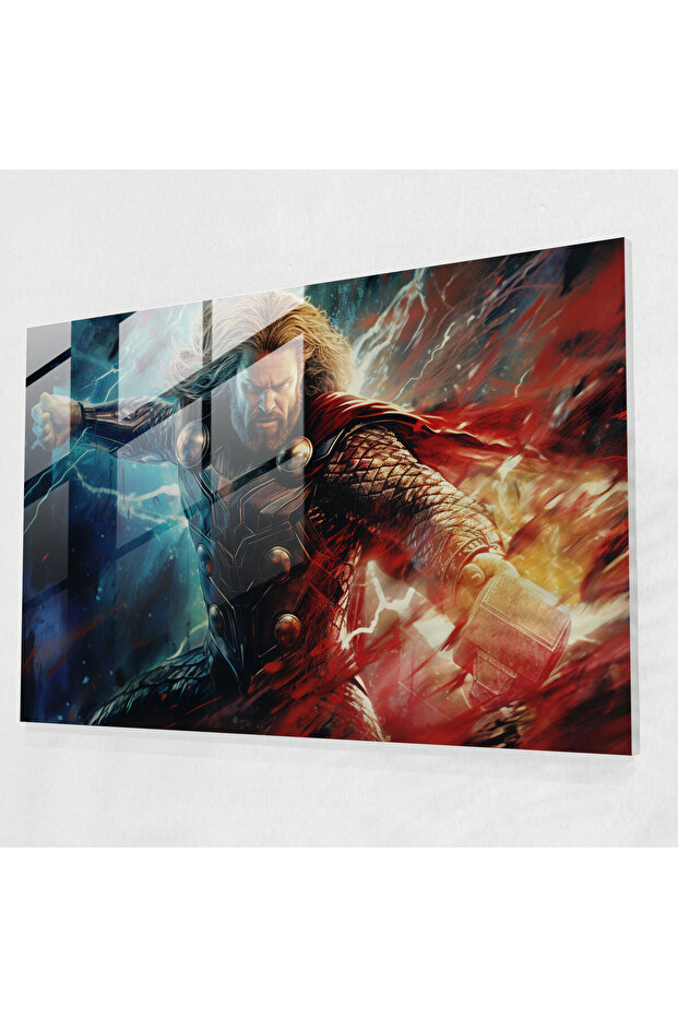 Mythology Glass Wall Art - Mythology, Thor, Wall Decoration, Glass Wall Art
