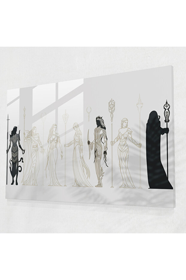 Nordic Gods Glass Wall Art - Mythology, Wall Decoration, Glass Print, Delicacy