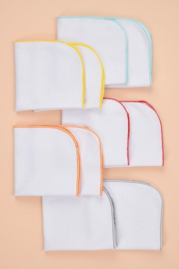 Pack of 10 Mouth Wipes - 100% Cotton White Baby Mouth Wipes