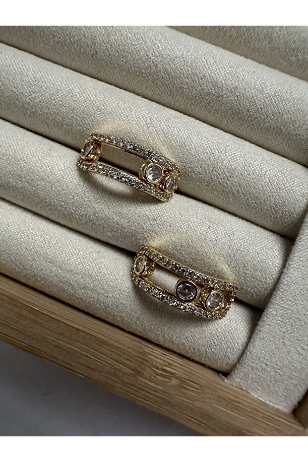 Gold Marka Model Hareketli Taşlı Yüzük - 2