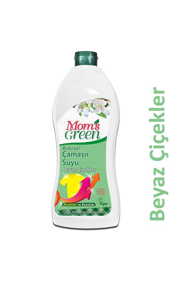 Mom's Green Bitkisel Çamaşır Suyu 750 ml - Beyaz Çiçekler Eco - 1