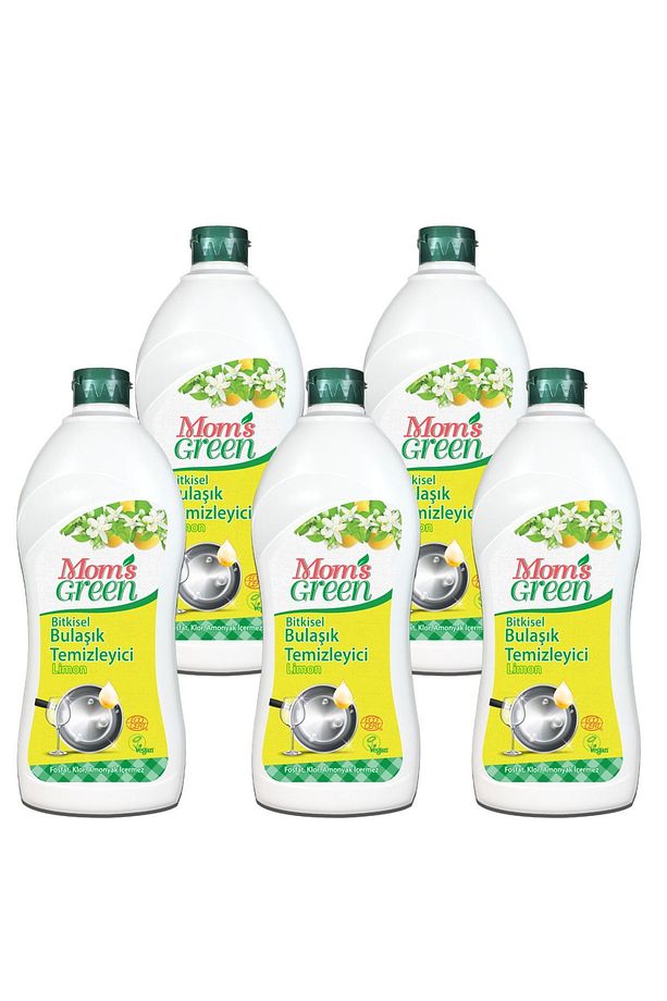 5'li Set - 750 ml Bitkisel Elde Bulaşık Temizleyici- Limonlu (750 ML X 5 ADET) - 1