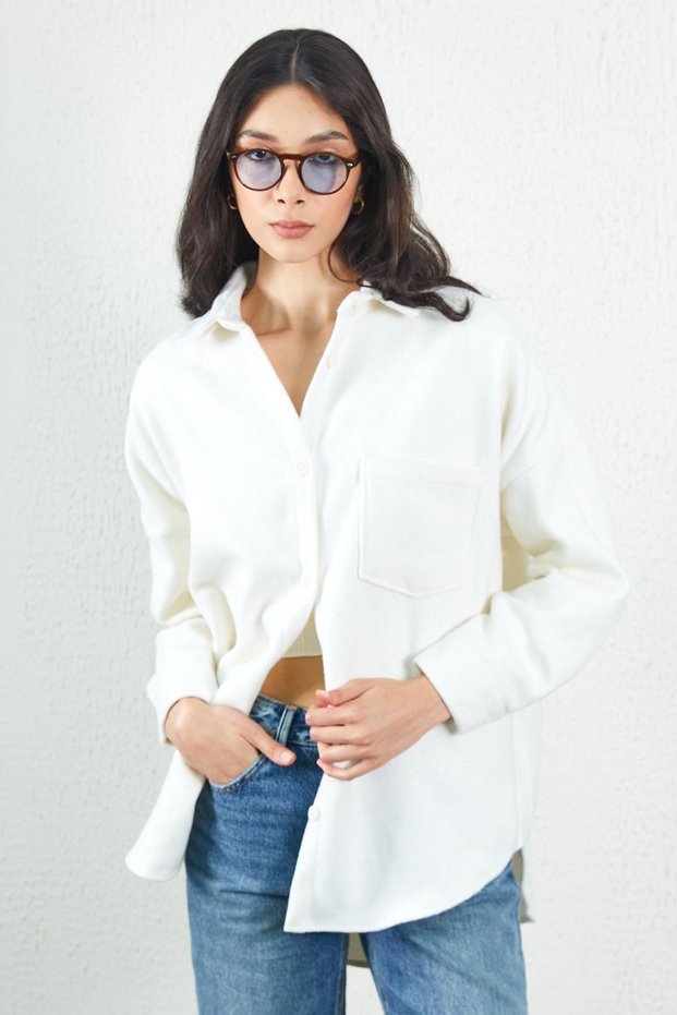 Ecru Oversize Stamp Shirt |   Tyc8Bd7Ucn 169605472105532