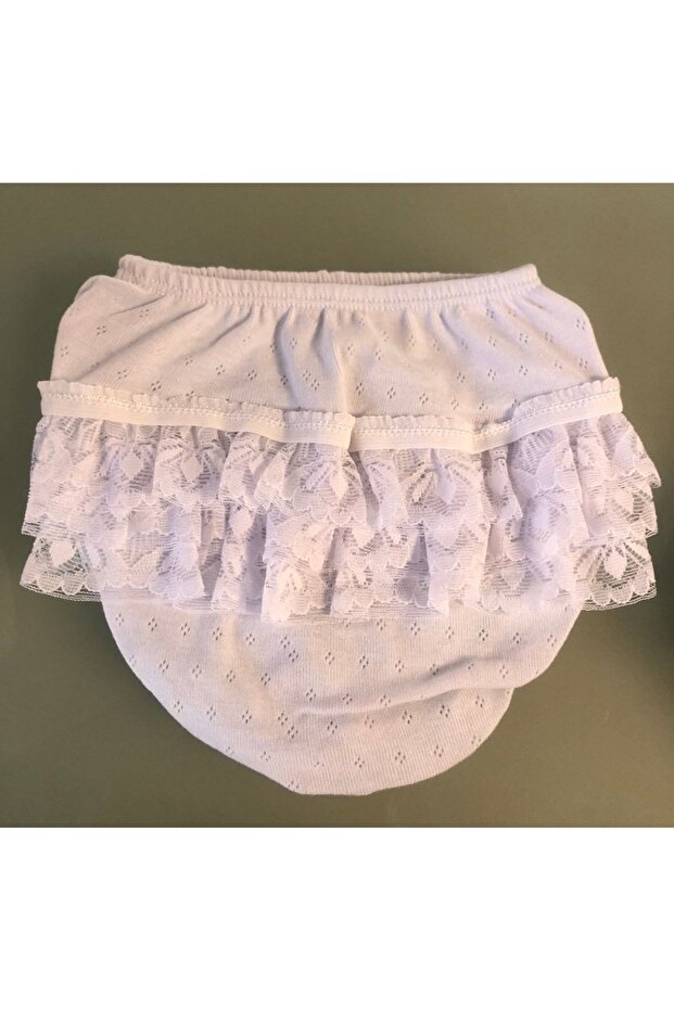 Dantelli Süslü Bebe Kilot 2 Adet - 1