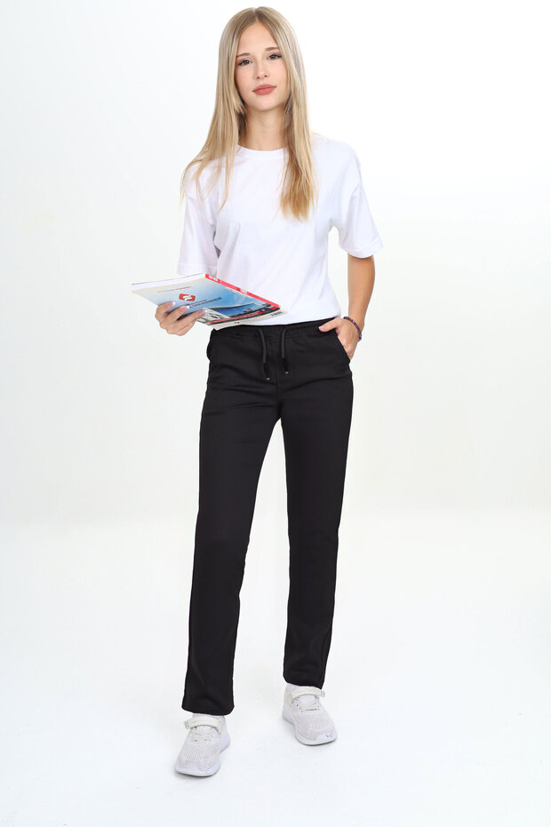 Girls' School Trousers Cotton Gabardine