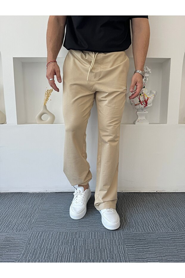 Bej Paçası Ayarlanabilir Eşofman (PL) - 4