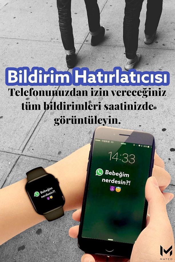 Mwt500 Akıllı Saat Ios Android Destekli Arama Özeliği Sensörlü 2025 Son Nesil - 7