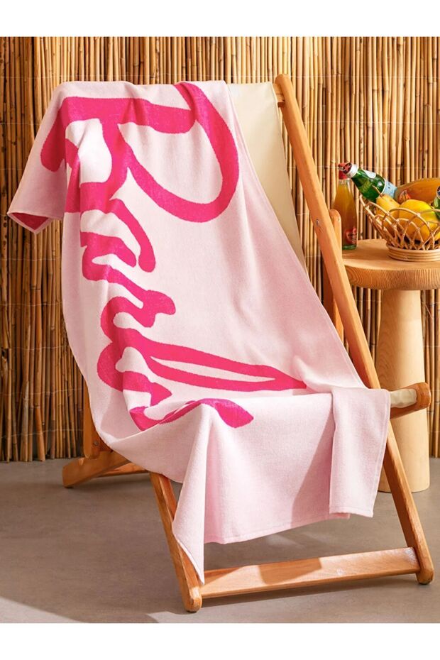 Lcw Home Beach Towel 100% Cotton Barbie Printed 70X150 cm