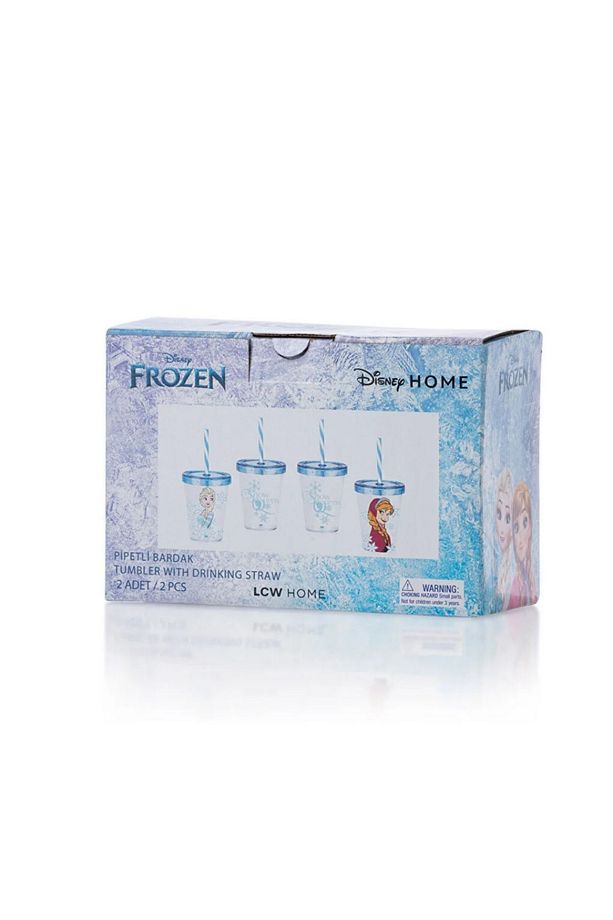 LCW HOME Frozen Baskılı Pipetli Bardak 2'li - 5