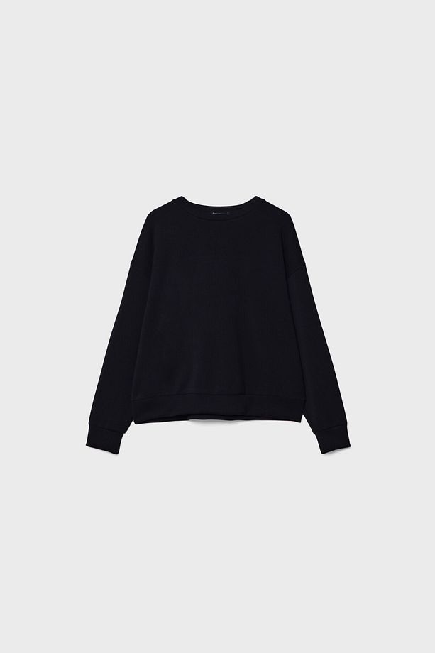 Yumuşak dokulu basic sweatshirt - 5
