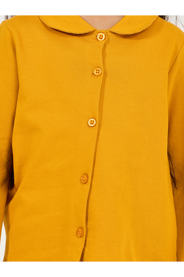 طقم قميص بياقة وأزرار وبيجاما - 4