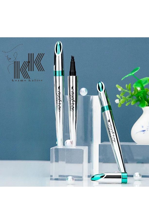 %100 Kalıcı Özel Formül Su Geçirmez Kaş Dövmesi Kaş Kalemi - 3