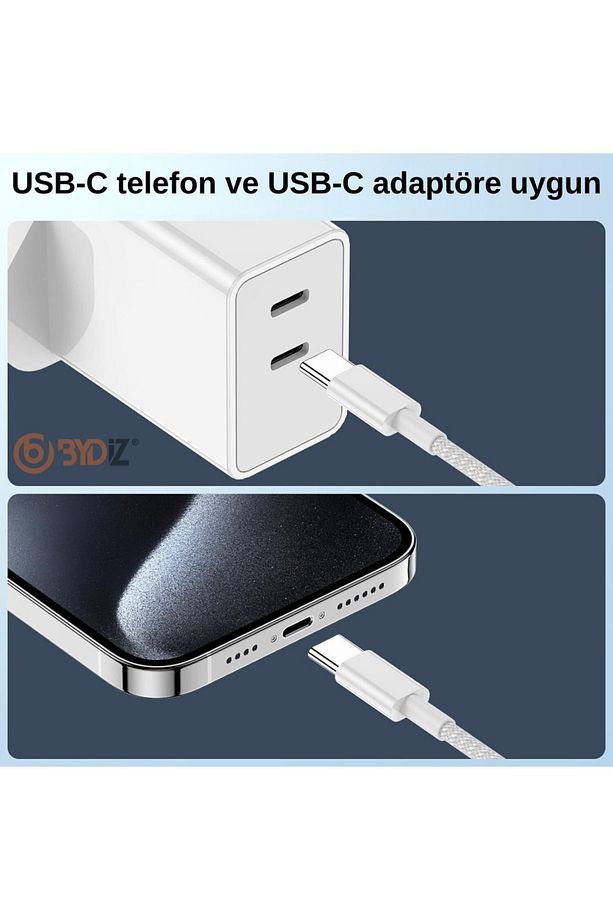 İphone 16 /15 /pro/pro Max/ipad/ Usb C To Usb C Mfi Onaylı Çip 60w 120w Iphone Hızlı Şarj Kablosu - 5