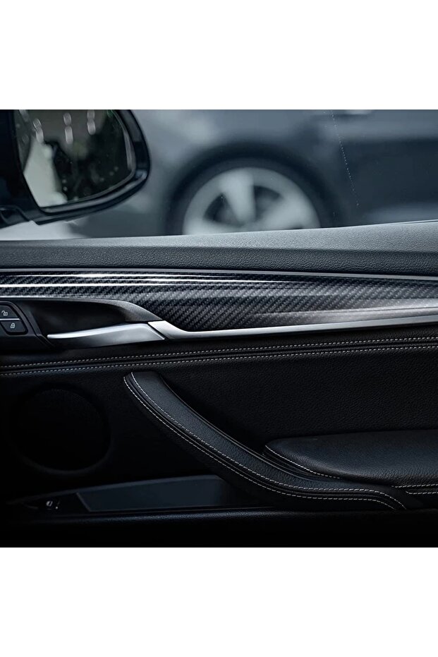 5D Ultra Glossy Durable Air-Channel Black Carbon Fiber Foil - Size:10Cm X 152cm