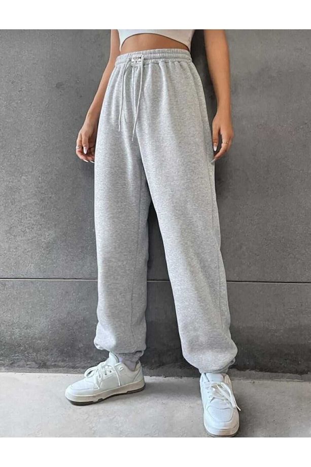 Jogger Eşofman Altı-Lastik Paça Yüksek Bel Eşofman - 3