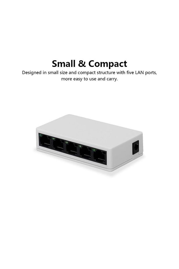 NR3 5 Port Switch 100Mbps Ethernet İnternet Dağıtıcı Ağ Hub Ev Ofis İçin - 4
