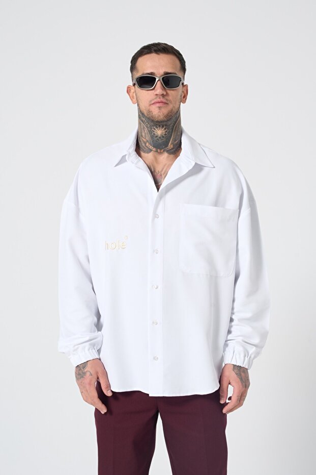 Hole Oversize Gömlek - 2