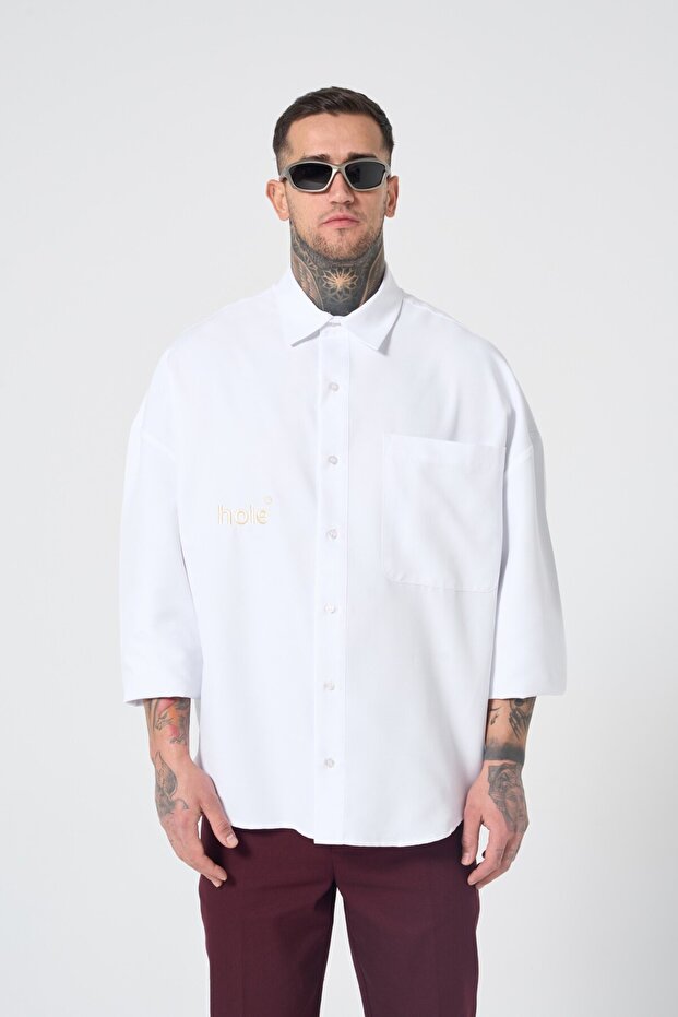 Hole Oversize Gömlek - 1