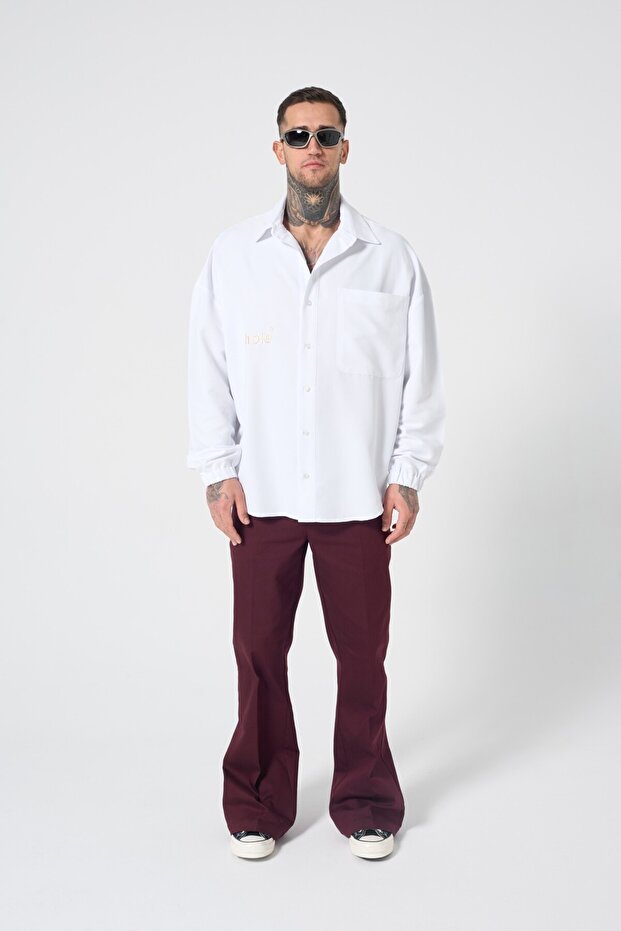 Hole Oversize Gömlek - 6