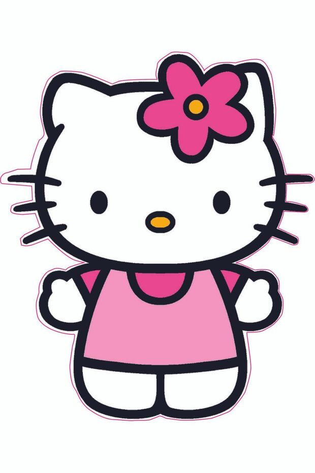 Hello Kity Sticker (18X15) Multi-Purpose Sticker