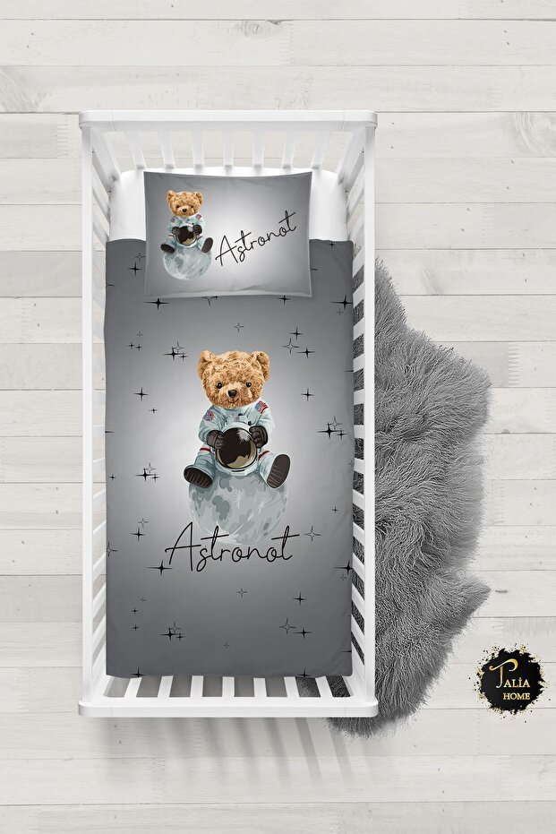 Astronaut Patterned Cute Baby Crib Bedding Set - Tlabn-316