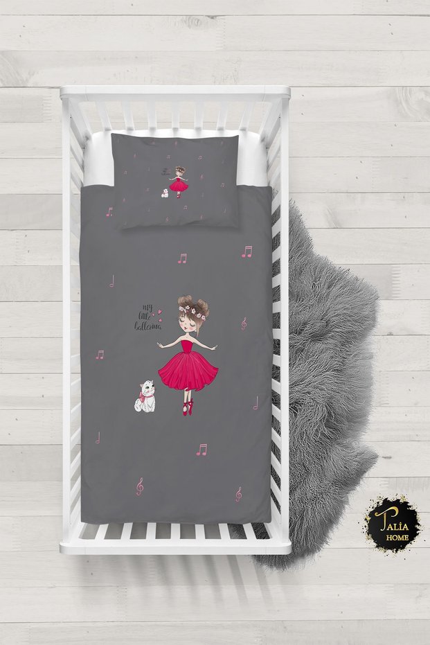 Ballerina Girl Patterned Children's and Baby's Duvet Cover Set with Sheets TLABN-190