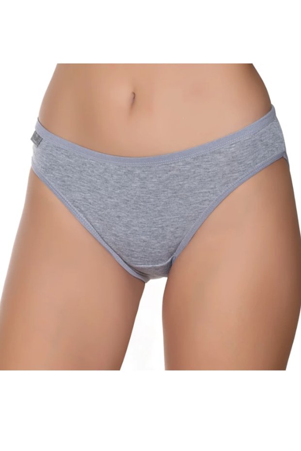 Women's Colorful Ribbed Flat Trim Bikini Bikini Panties 6-Pack