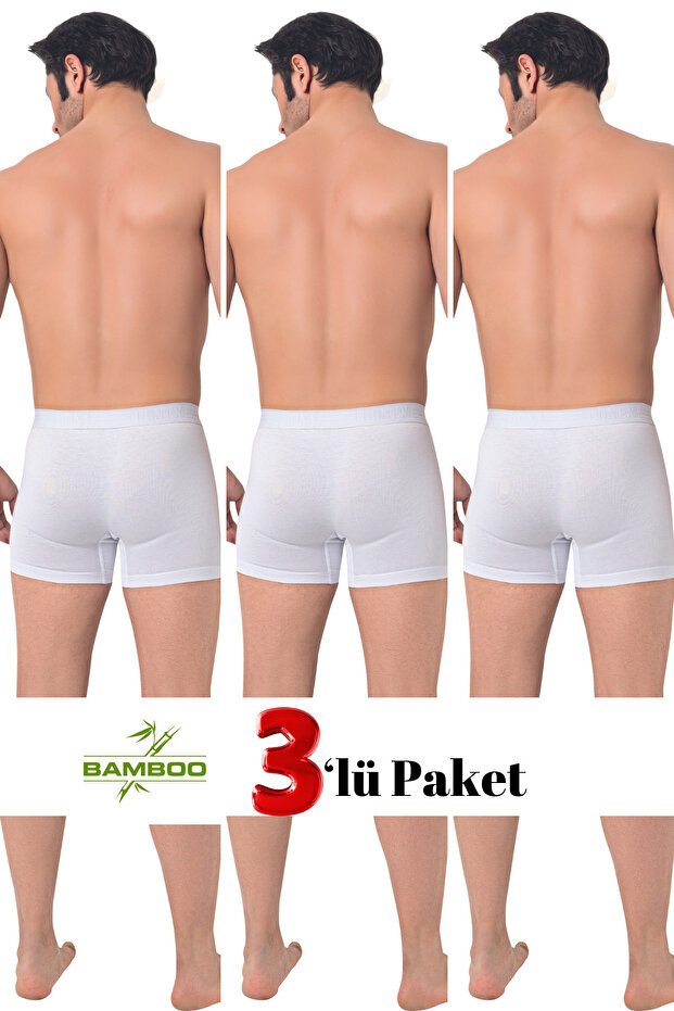2370 3'lü Paket Erkek Bambu Boxer - 2
